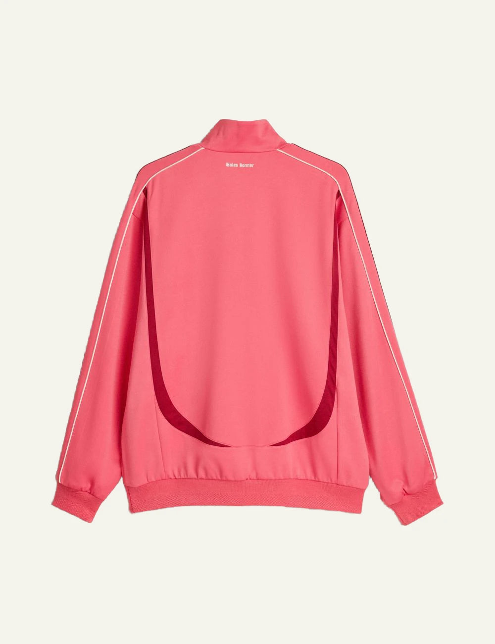 Adidas Wales Bonner track top pink zip jacket back flat view