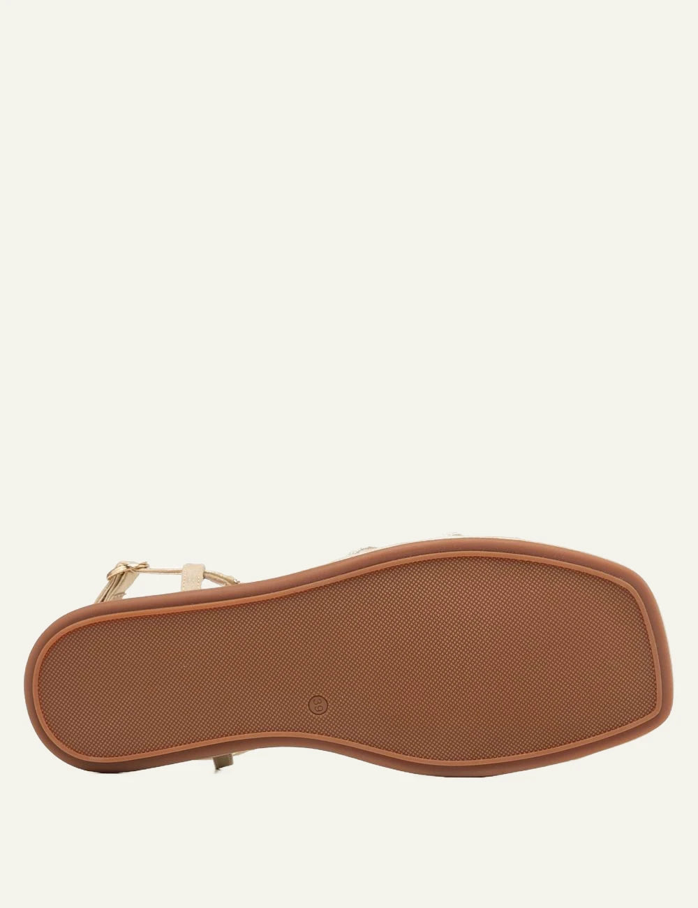 Alma en Pena strappy flat sandal gold strass sole view