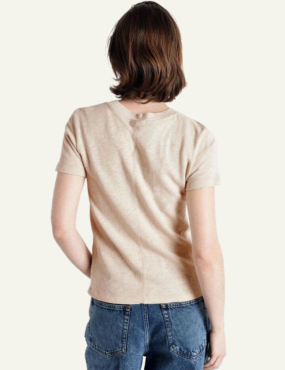 American Vintage t-shirt beige short sleeve back view