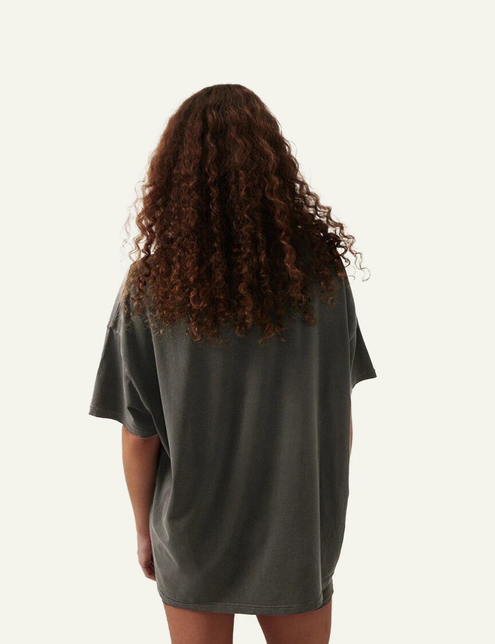 american vintage t-shirt dark brown short sleeve relaxed fit back view