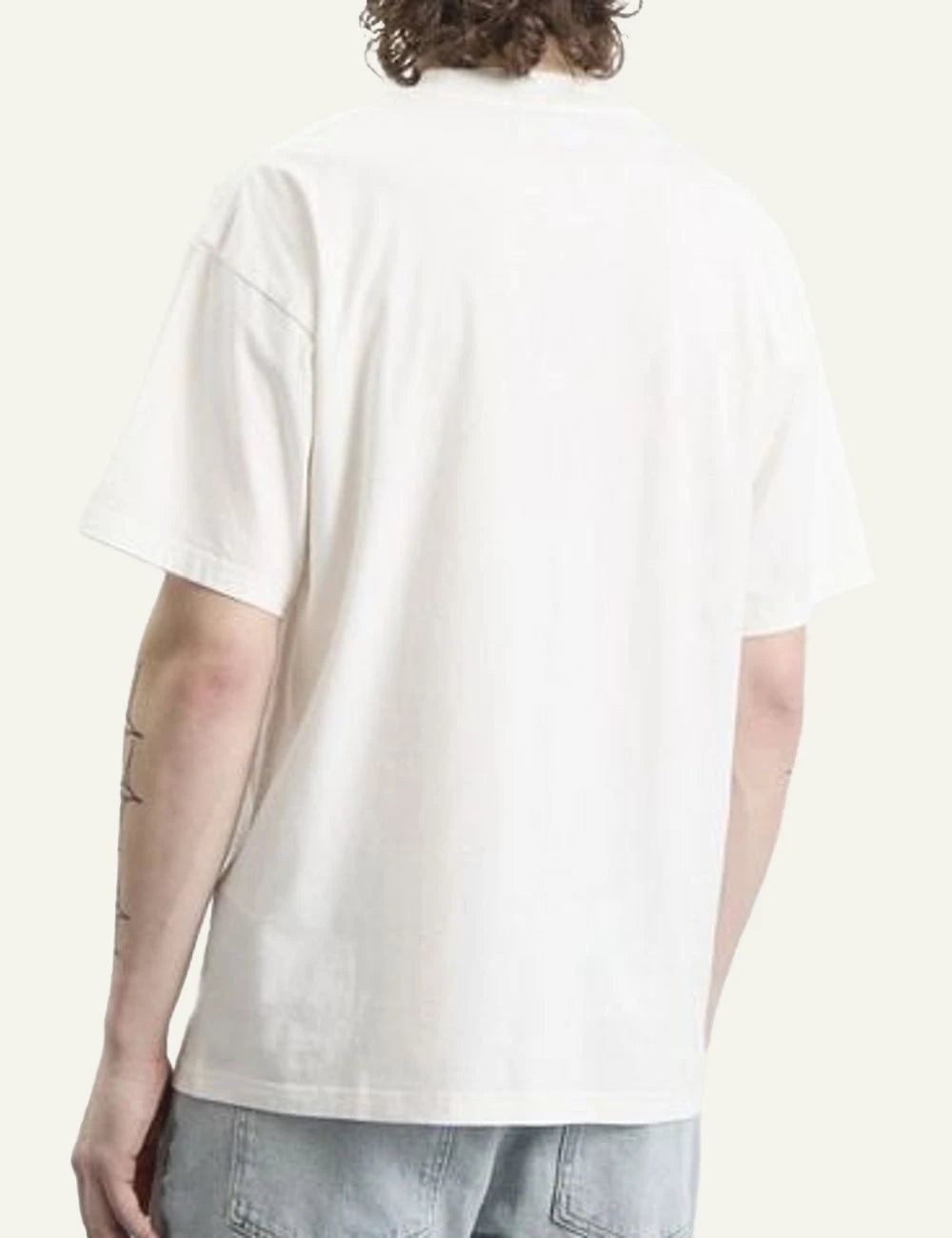 Ami Paris t shirt off white back view worn