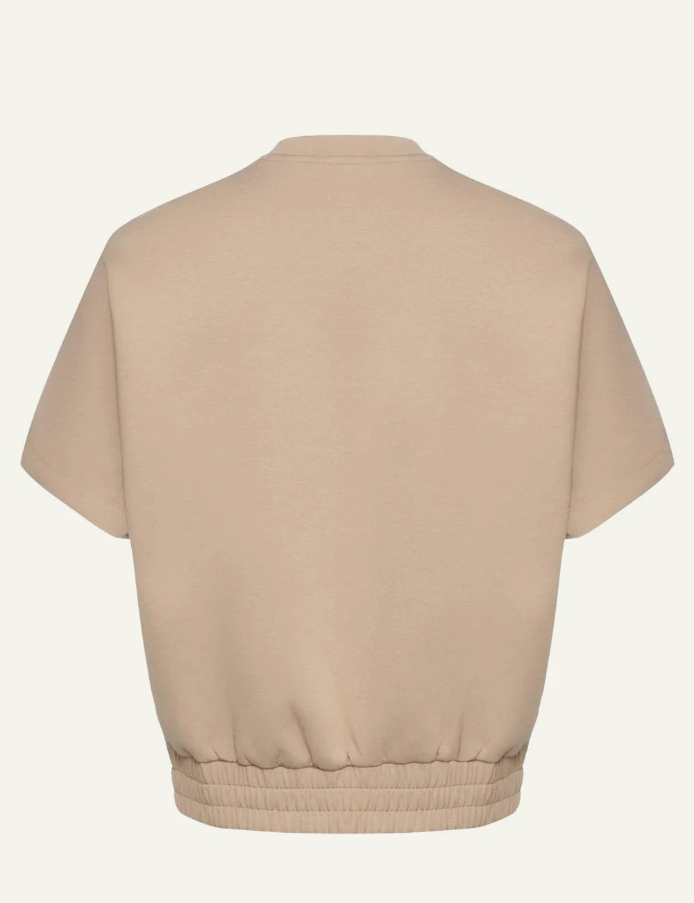 armani exchange beige short sleeve sweatshirt strass logo back view