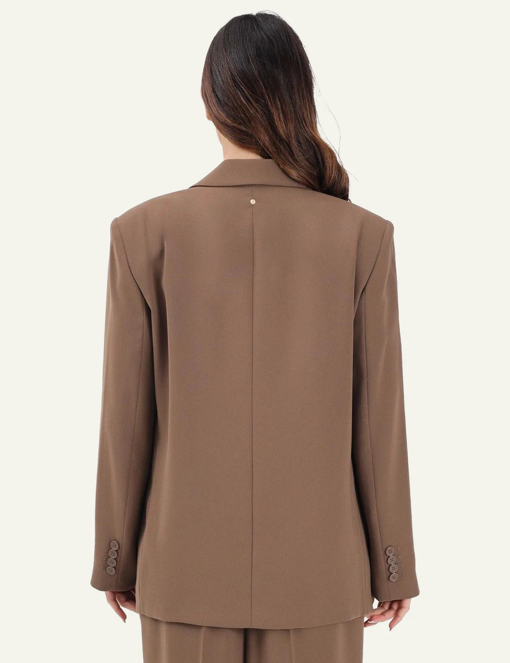 Armani Exchange brown tailored blazer classic fit back view