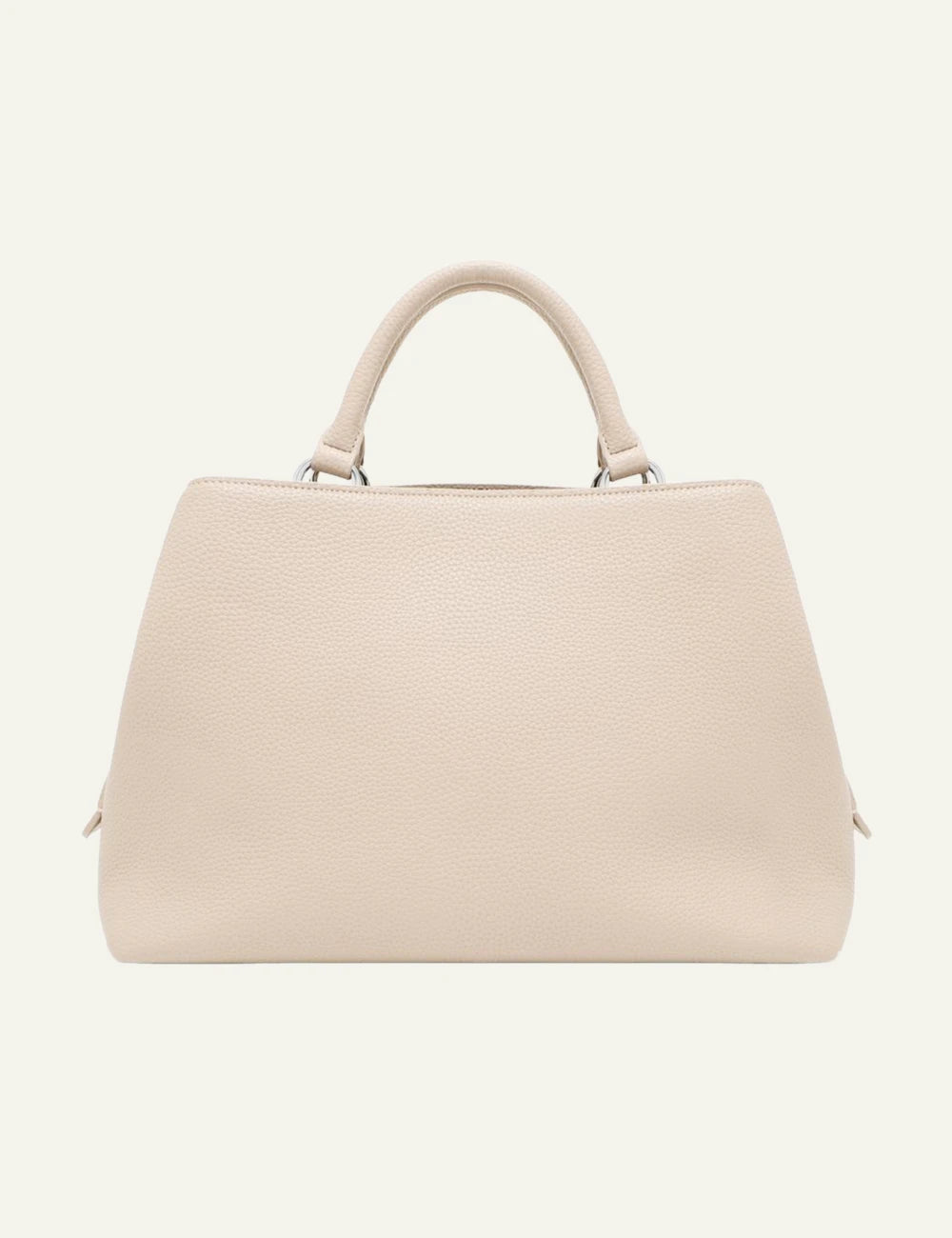 Armani Exchange handbag taupe top handle back view