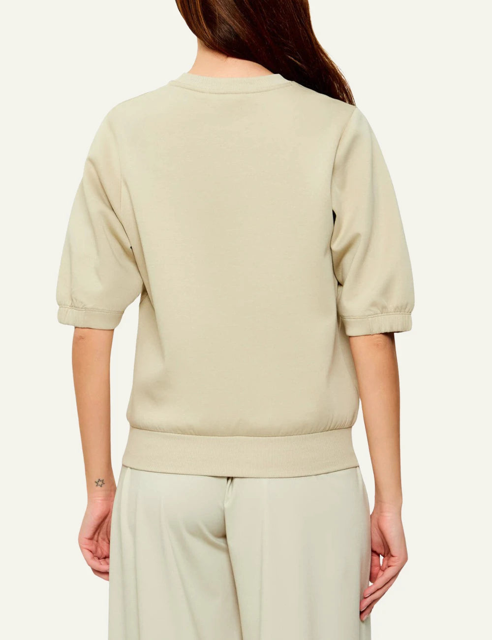 armani exchange white boxy sweatshirt AX logo back view