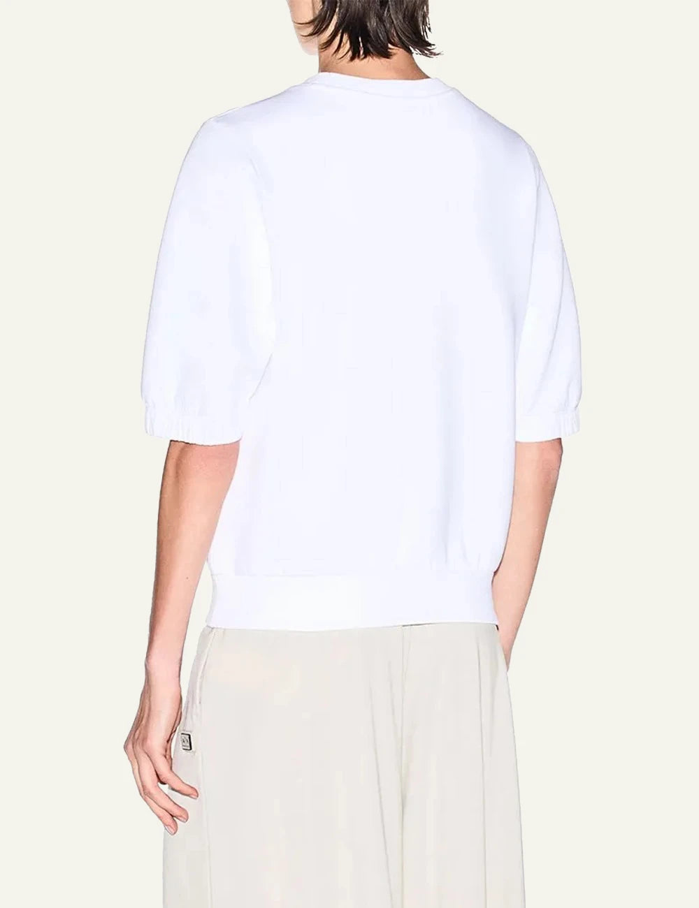 armani exchange white boxy sweatshirt AX logo back view