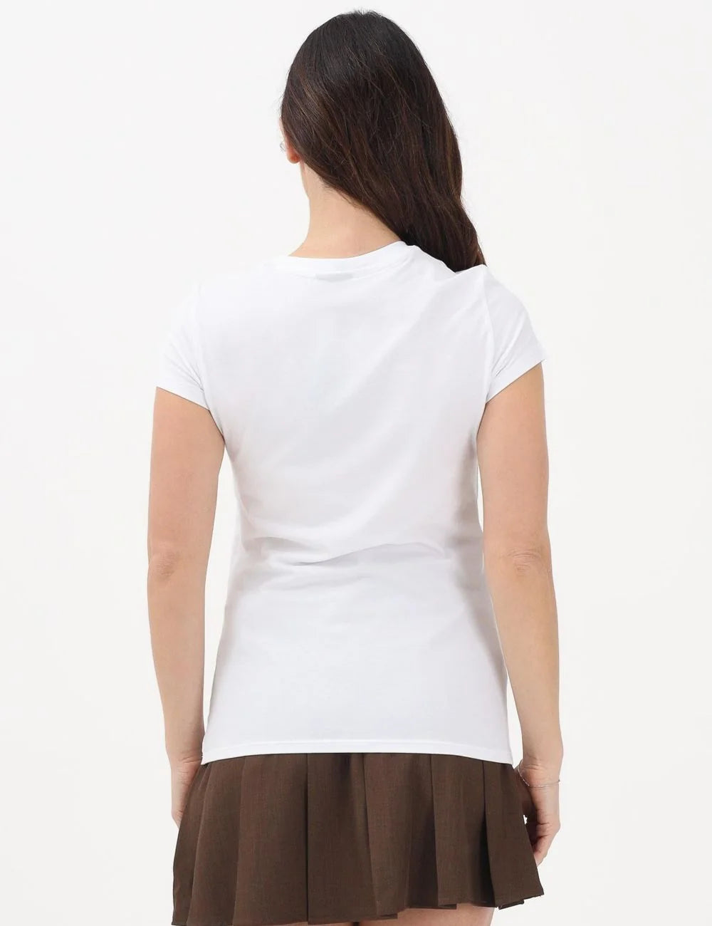 Armani Exchange white t-shirt logo print back model view