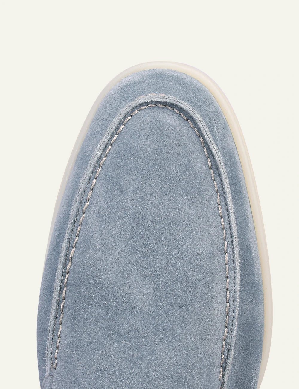 Aurelien Yacht loafers suede baby blue top detail view