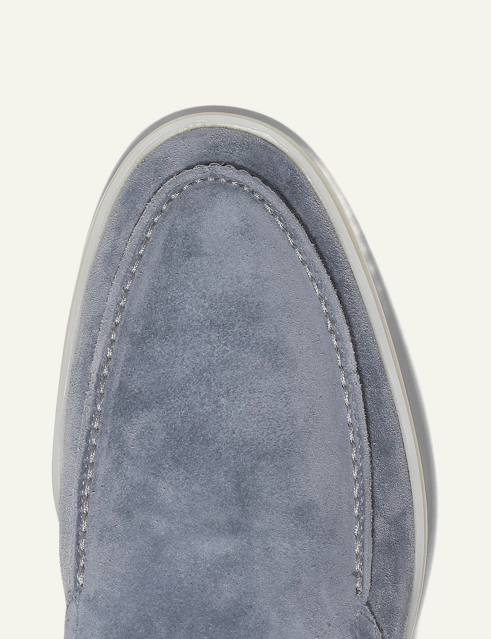Aurelien Yacht loafers suede light blue top detail view
