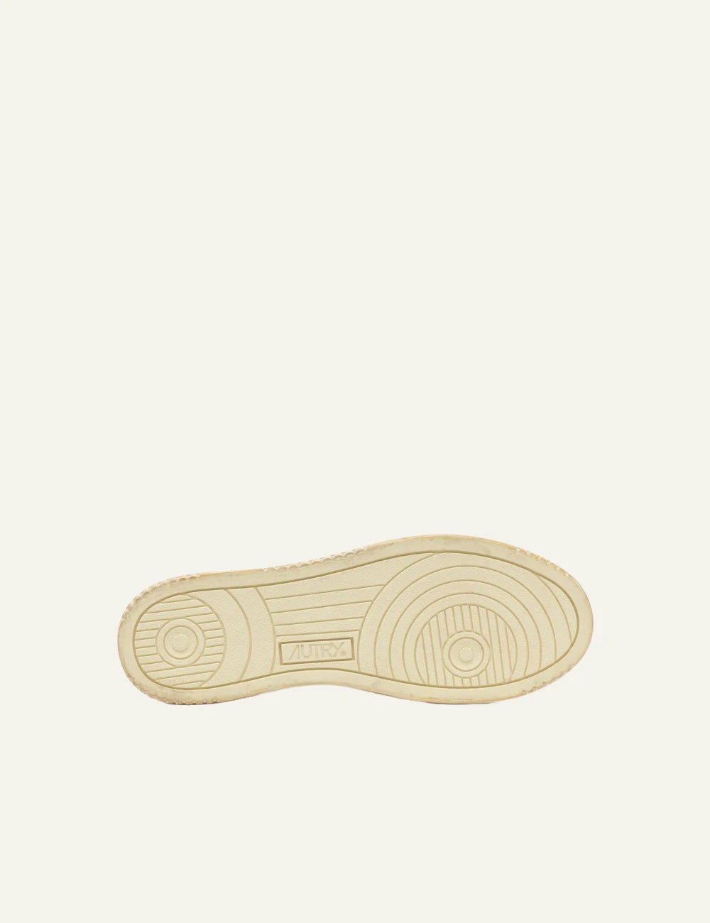 Autry Medalist low sneaker white black green vintage effect outsole view