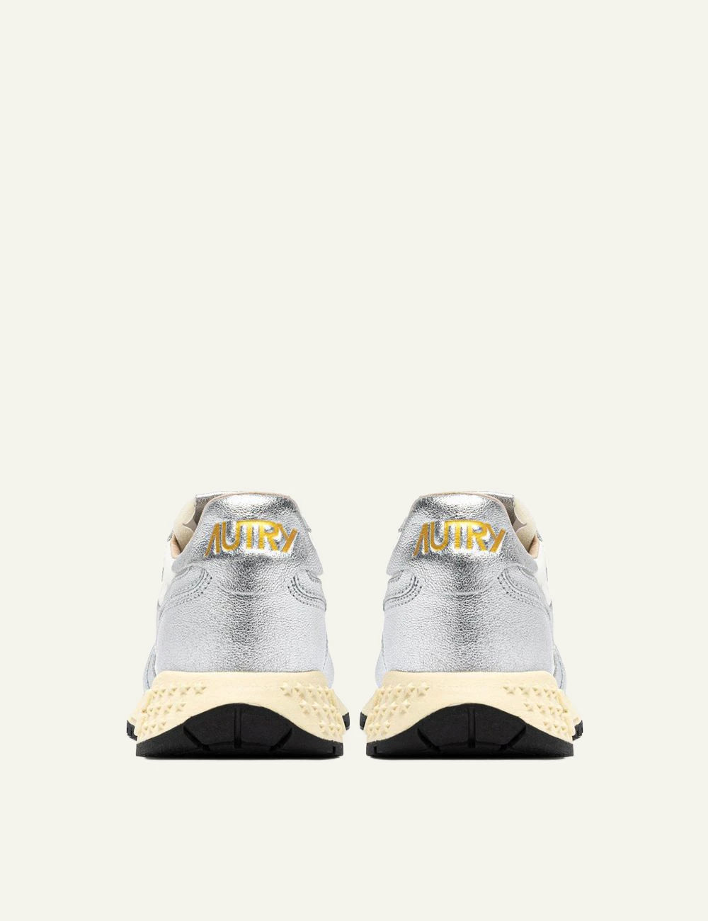 Autry Reelwind Low women sneakers white silver metallic back view