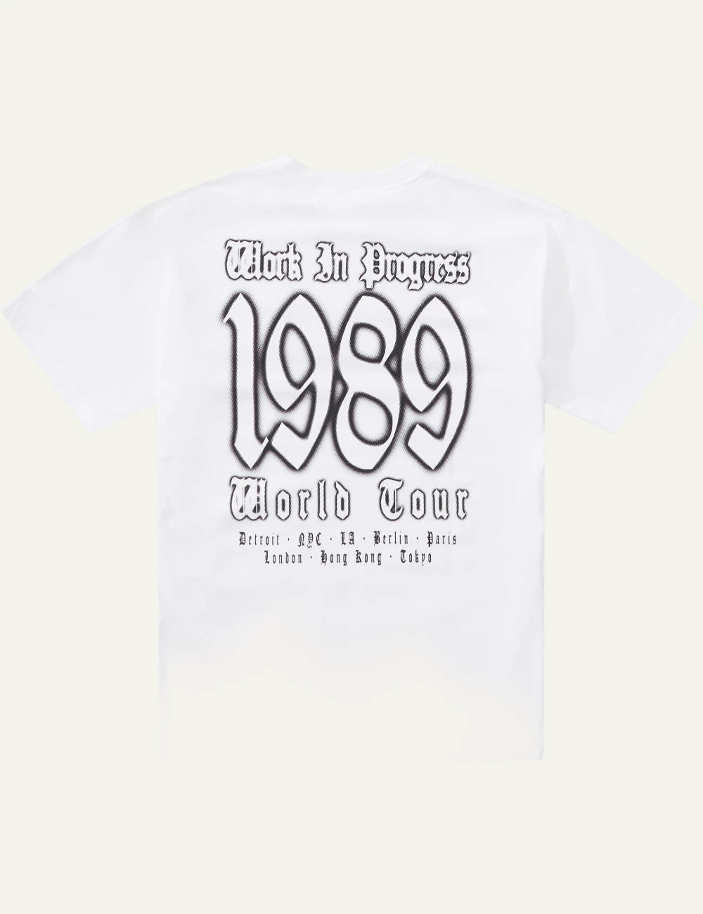 carhartt wip graphic t shirt white logo print back flat view