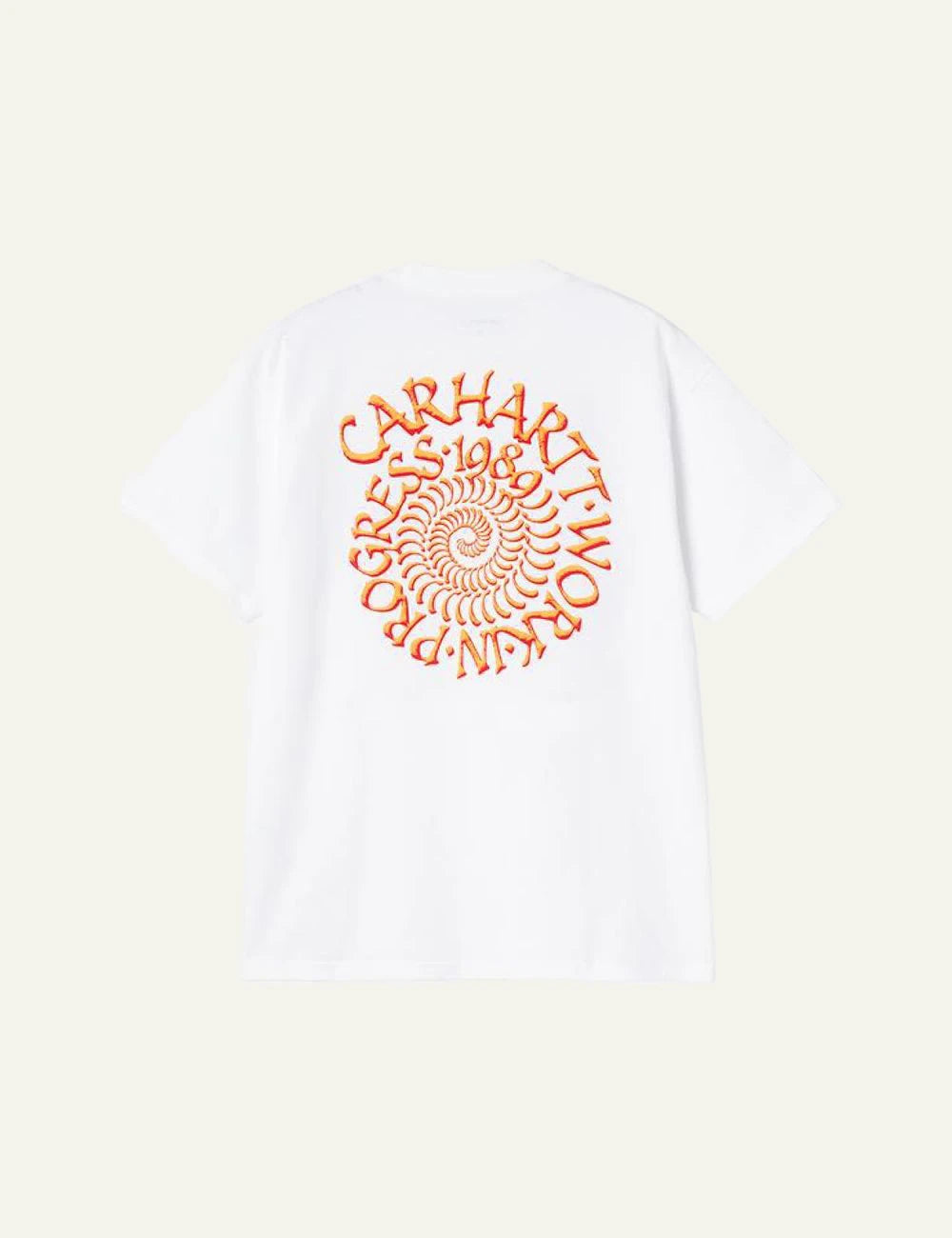 carhartt wip spiral logo t-shirt white back flat view
