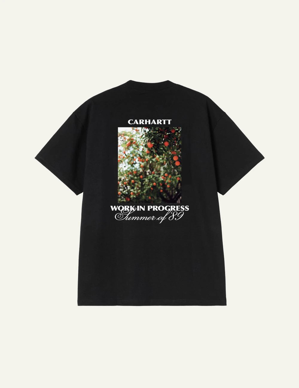 Carhartt WIP Warm Views t-shirt black graphic print back flat view