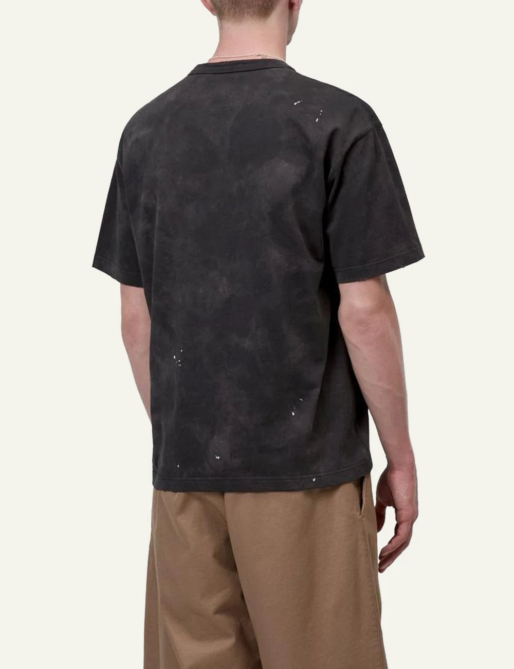 Carhartt WIP Painter T-shirt black destroy wash with logo back view