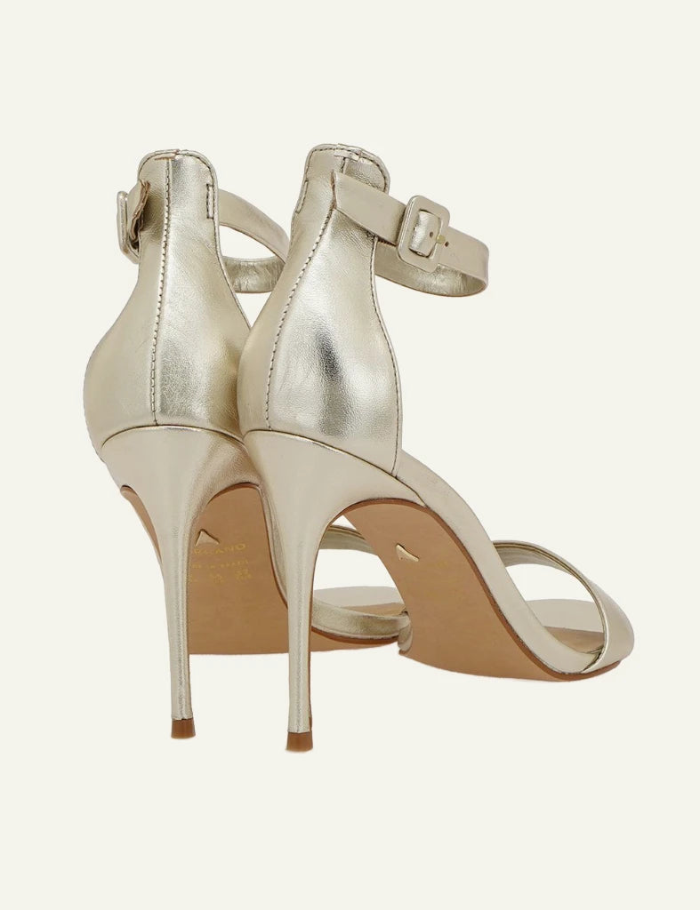 carrano stiletto sandal leather champagne back