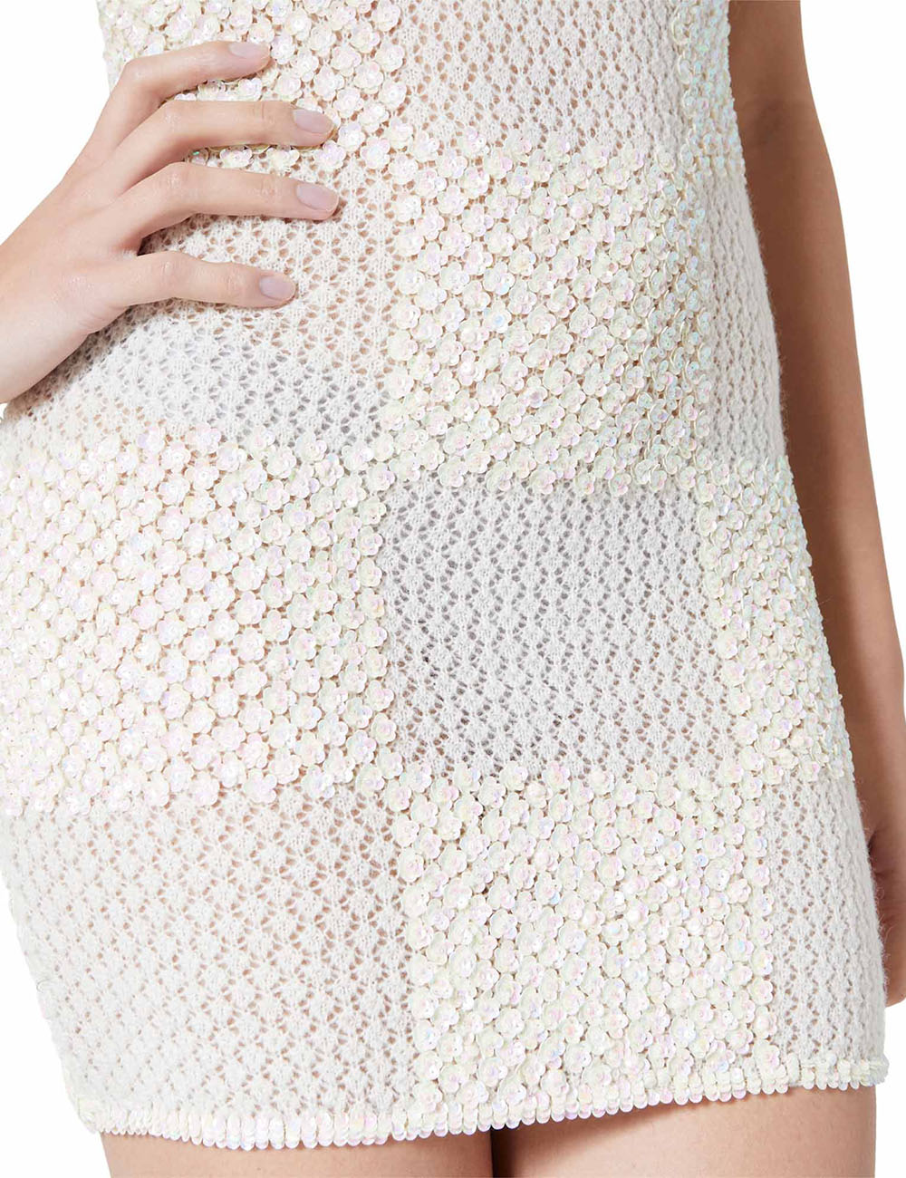 CASABLANCA SEQUINS EMBROIDERD DRESS CASABLANCA