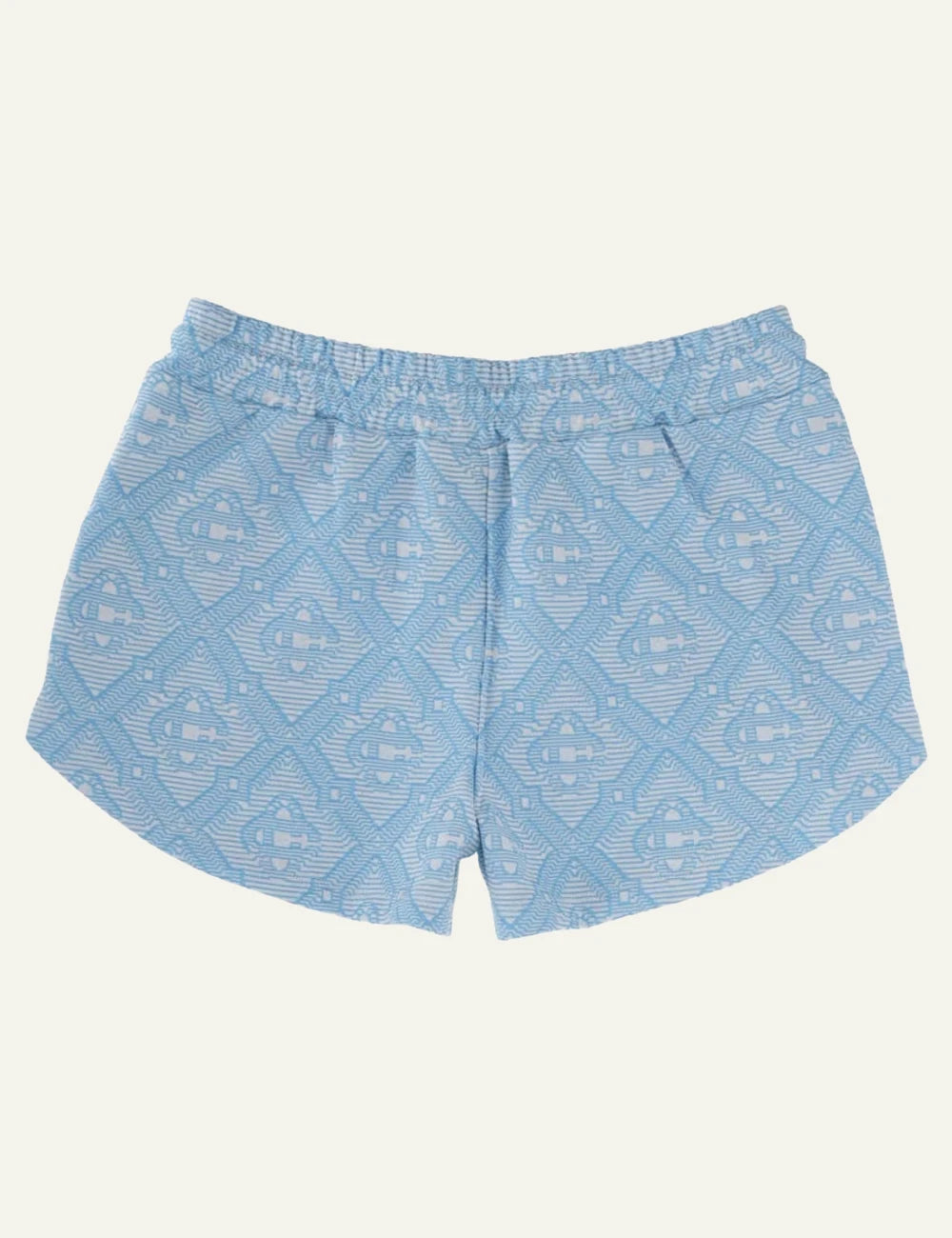 casablanca shorts monogram light blue back view