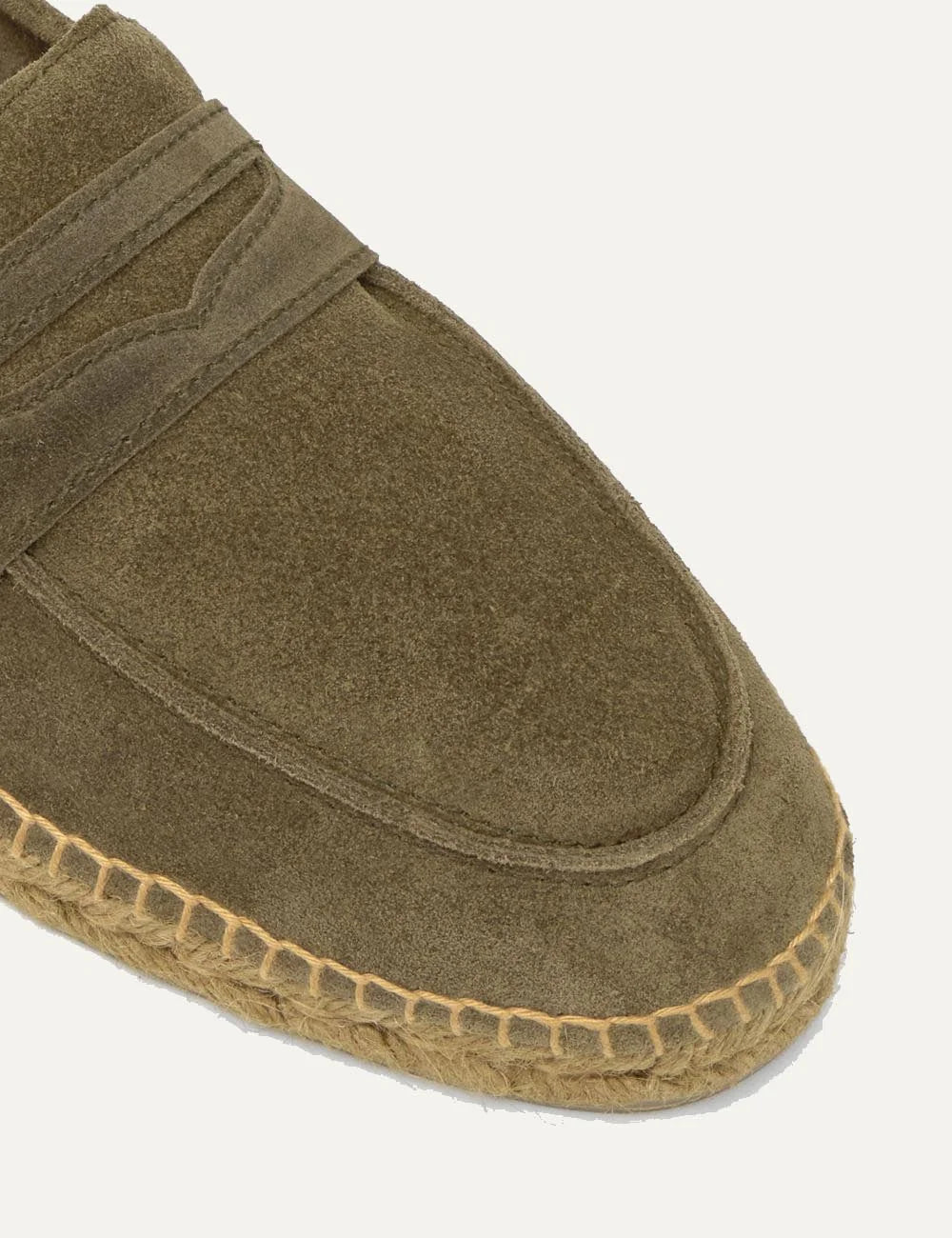castaner suede espadrilles green forest angled