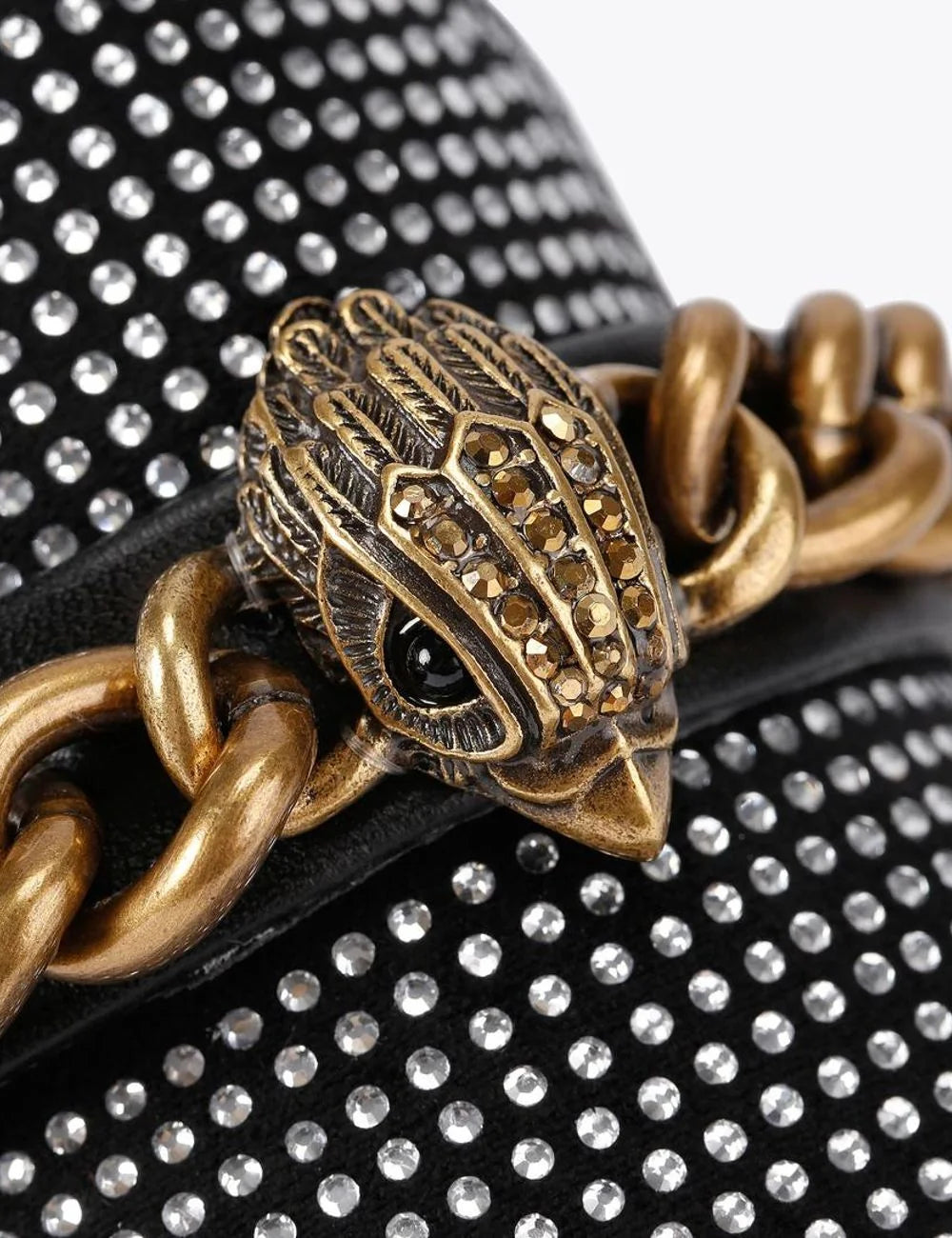 Kurt Geiger Chelsea eagle head chain detail close up