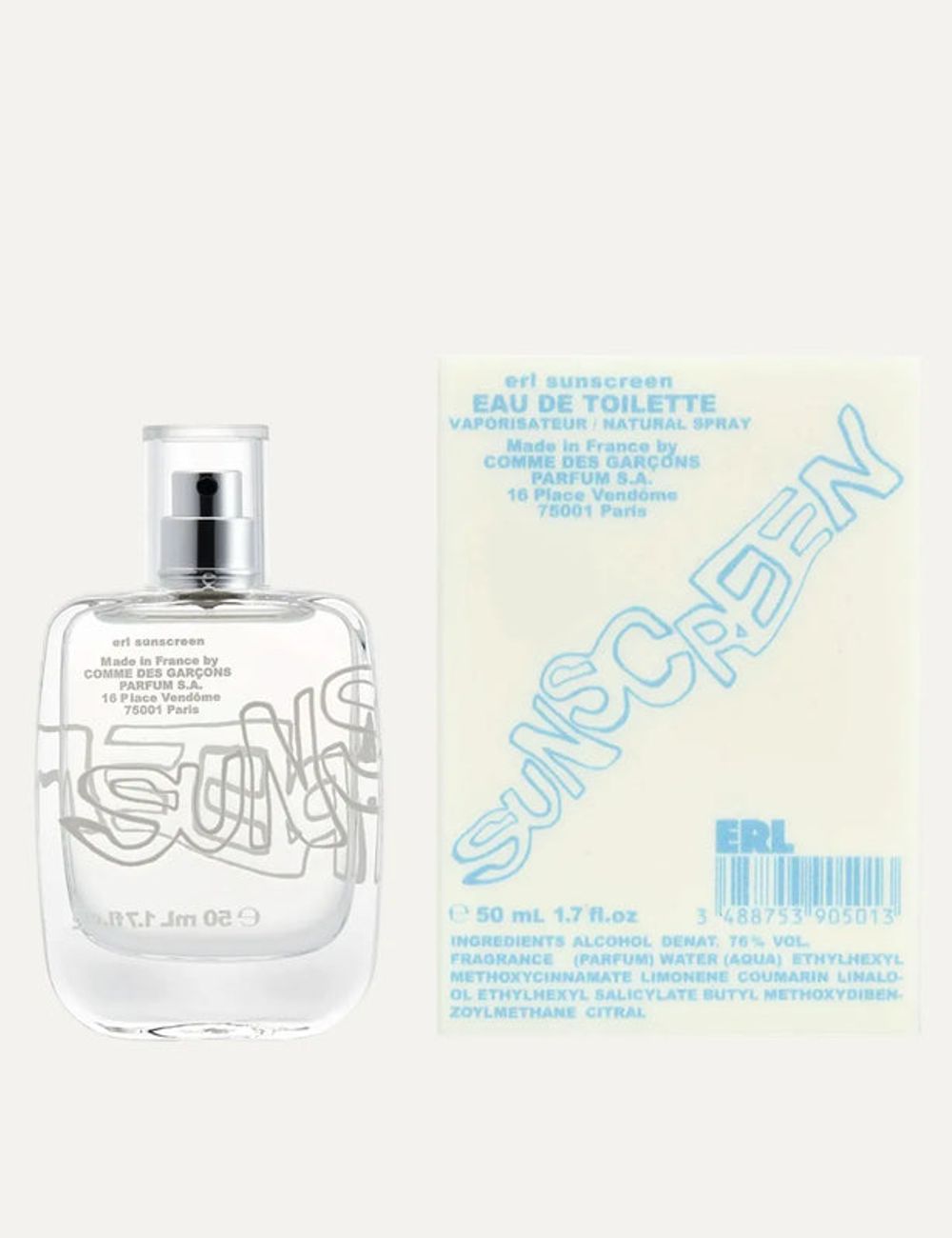 Comme des Garcons Odeur 53 eau de parfum clear bottle spray front full view