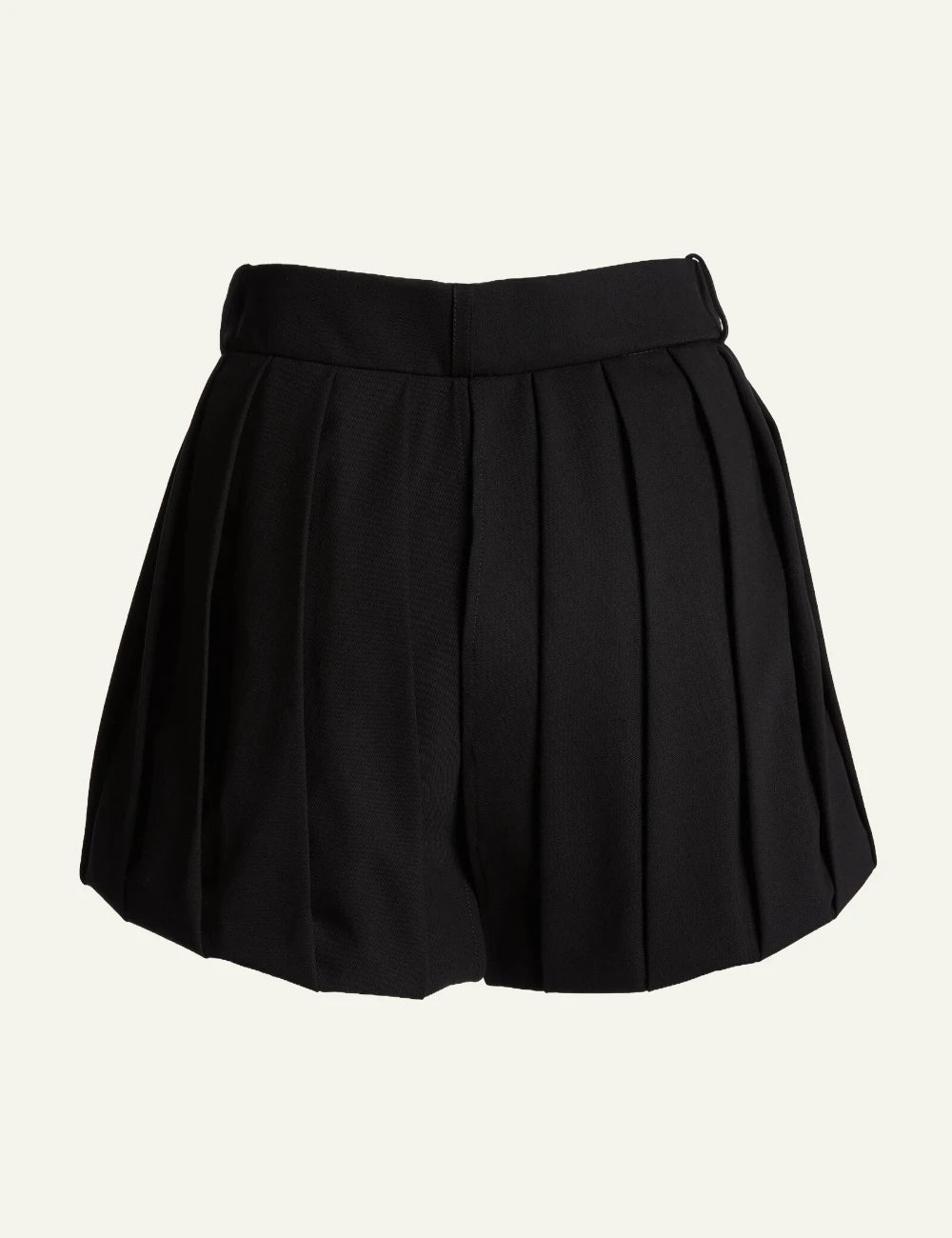 Coperni COPP192F1023 pleated shorts black high waist back view