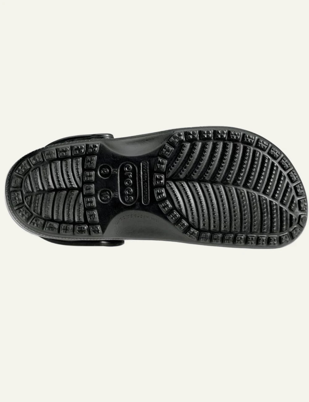 crocs classic clog black sole view