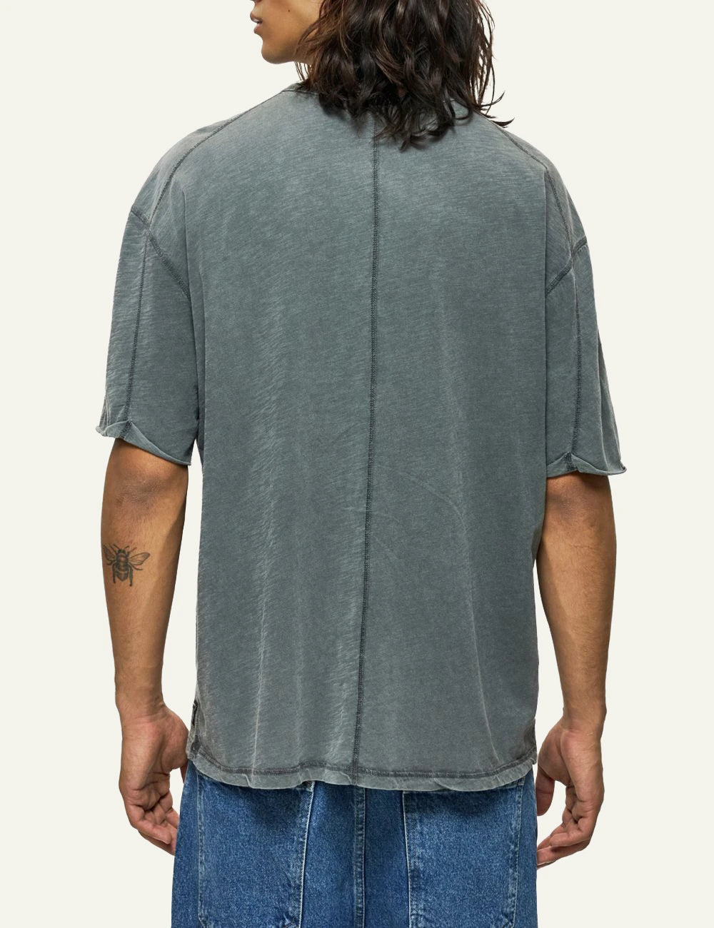 Dirty Laundry oversized t-shirt vintage grey back look