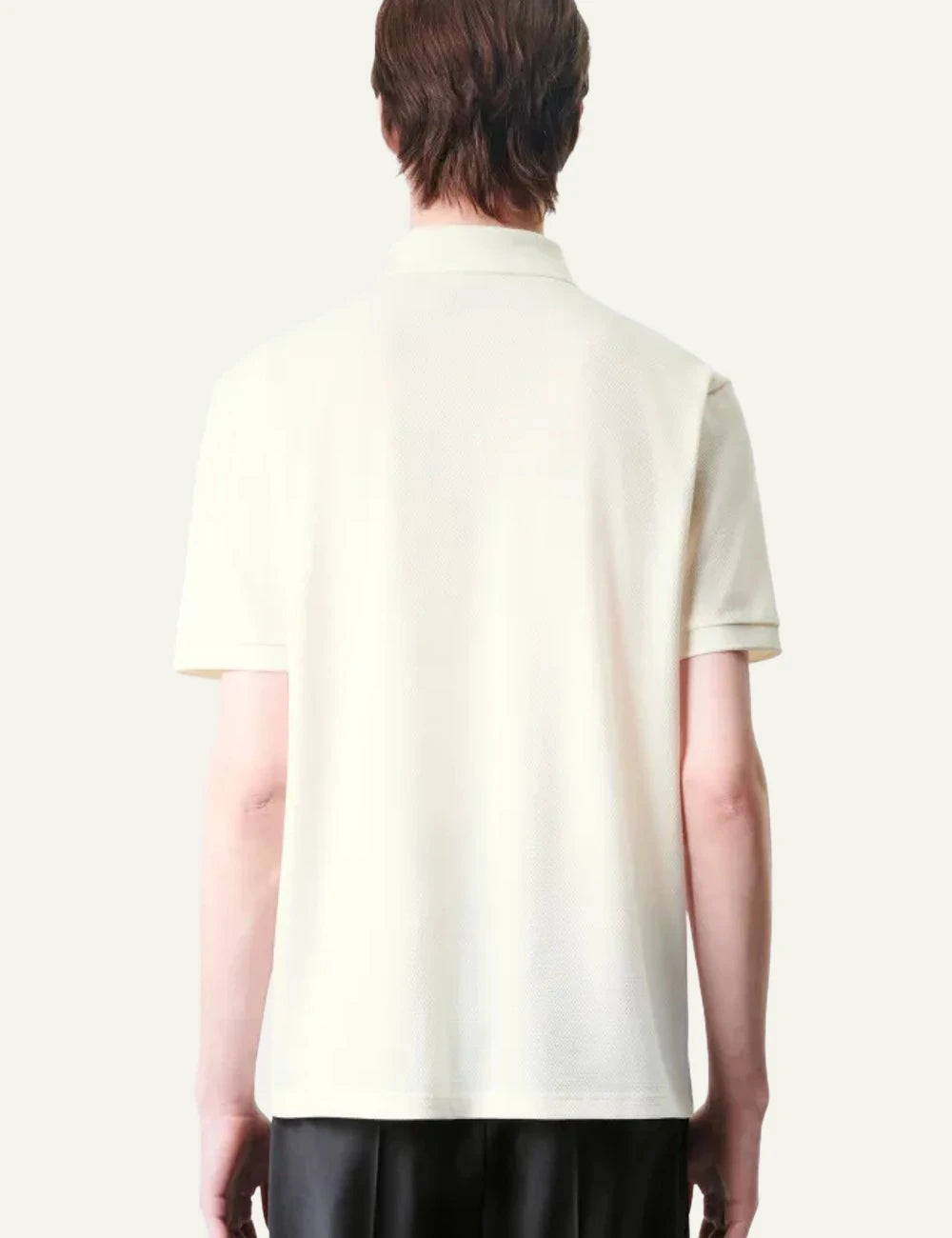 Drykorn SANTOS polo shirt white short sleeve piqué regular fit back view