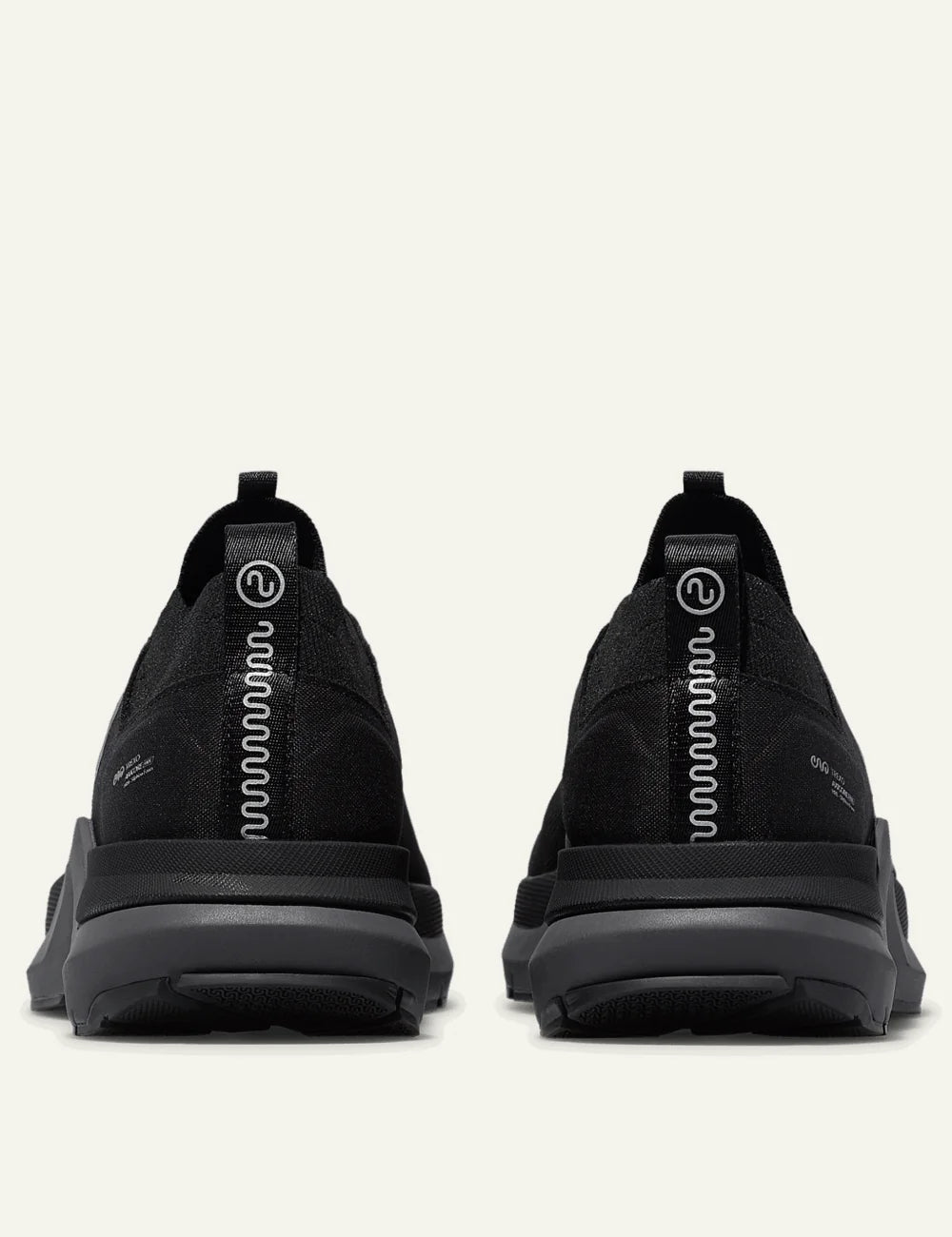 Ena Trexo Nest sneakers black knit hybrid sole back view