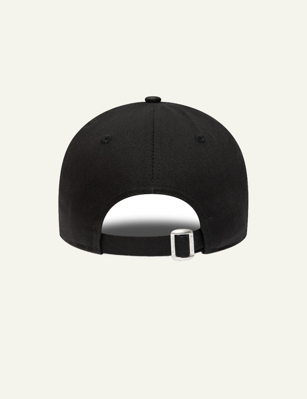 New Era NY Yankees cap black tonal 9forty curved visor detail back view