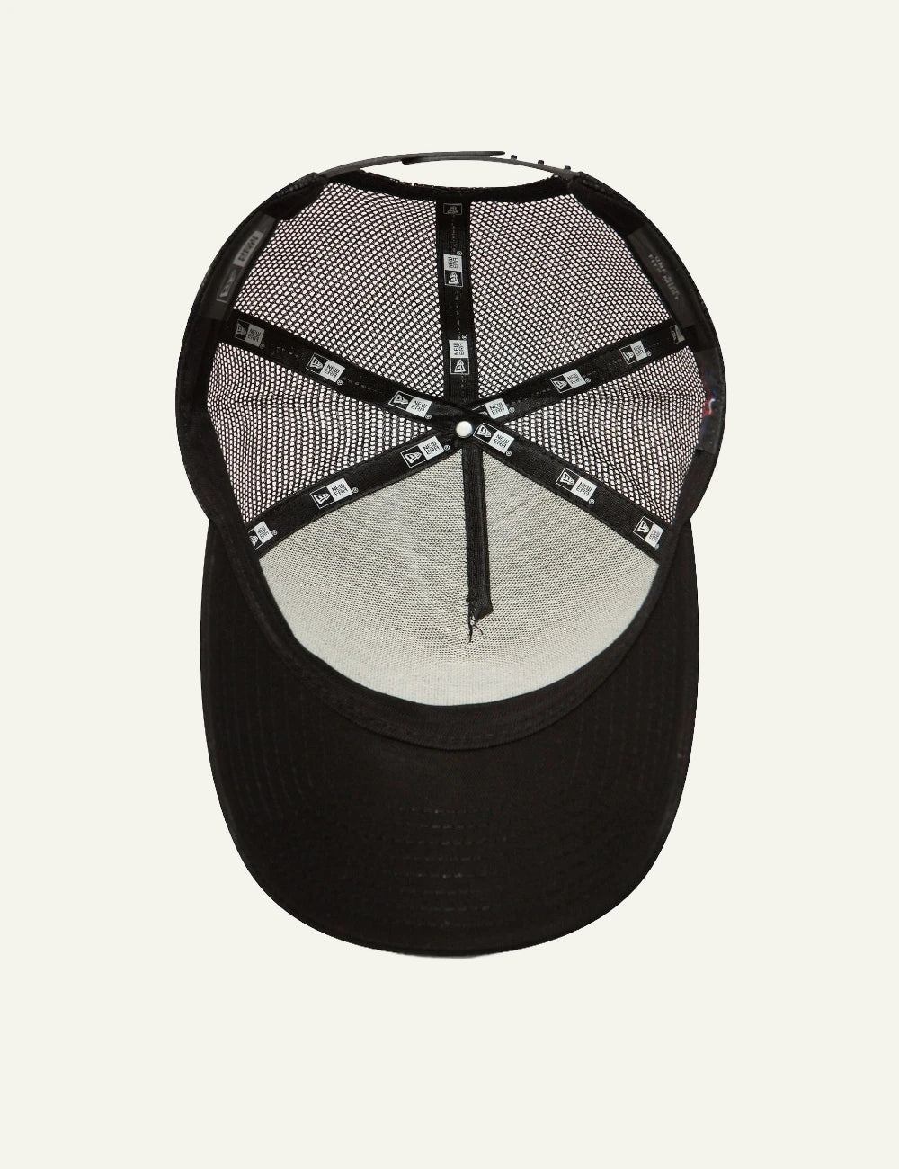 New Era NY Yankees cap black tonal trucker detail view