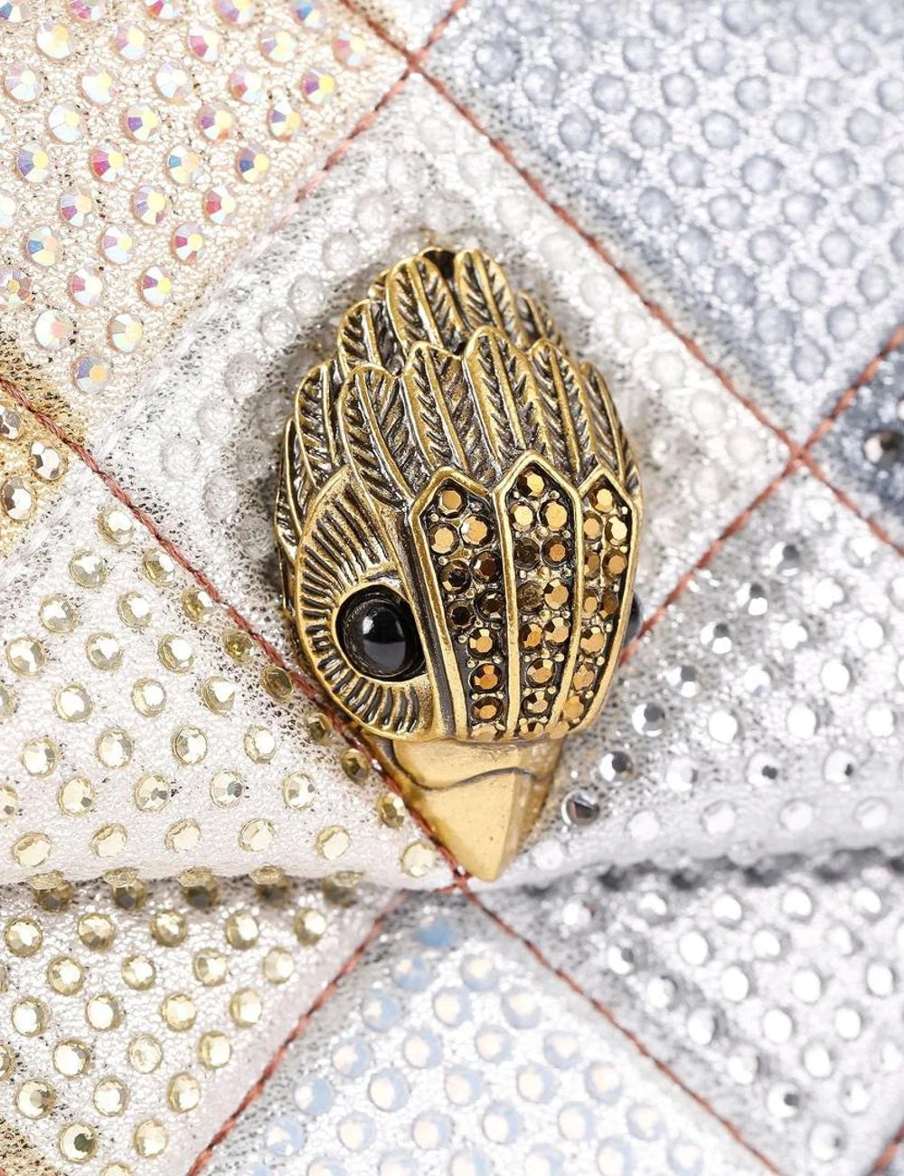 Kurt Geiger London Medium Kensington eagle head logo close-up