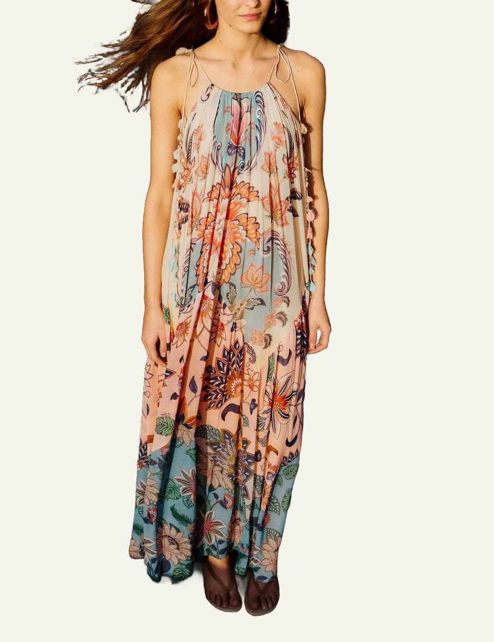 slim fit dress slacks FARM RIO MAXI WAVY DRESS BOHO FLORAL DELHI MIX – Simple Caracters