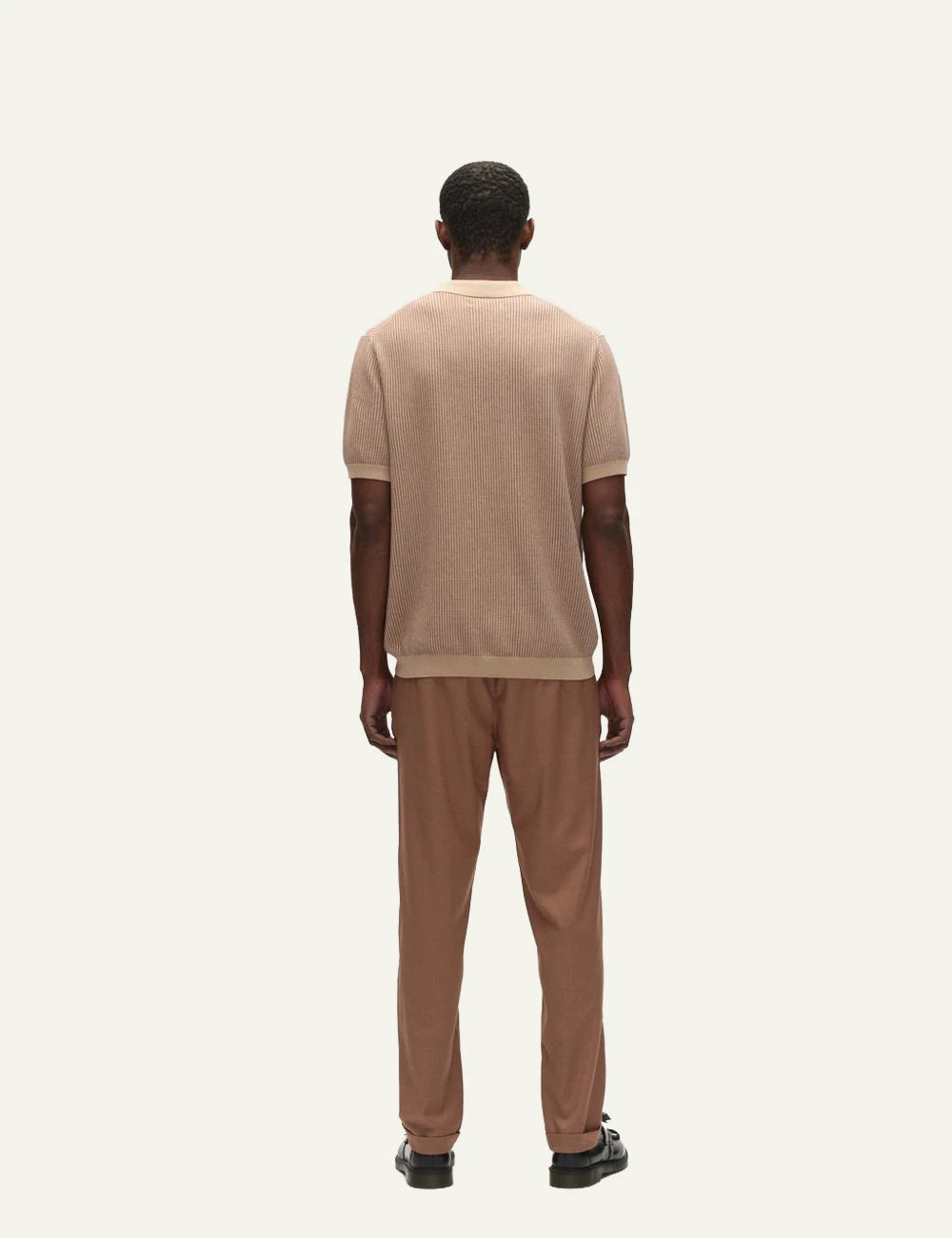 Gabba Bjoe Turnup Fin Pant Camel Tapered Fit back View