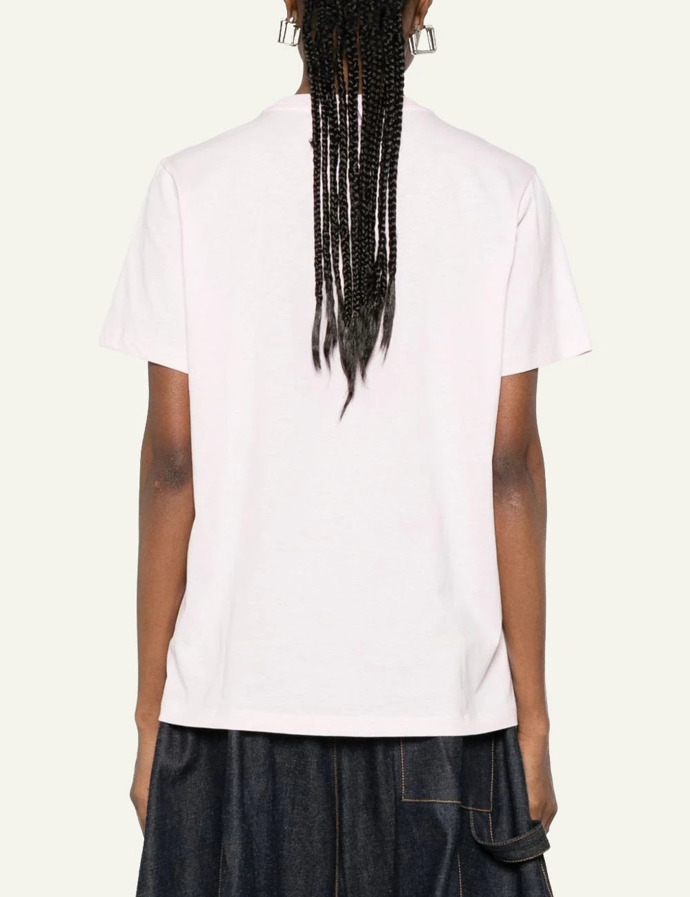 Ganni growing slowly t-shirt chalk pink graphic back