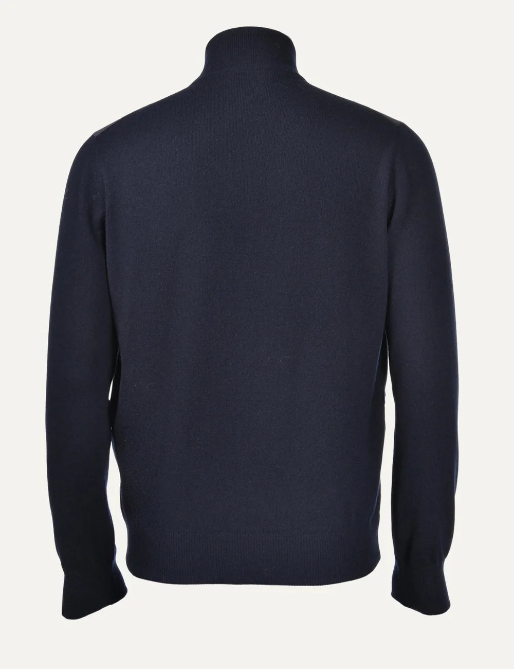 Gran Sasso men navy cashmere blend jacket with Alcantara front, button fastening and flap pockets back