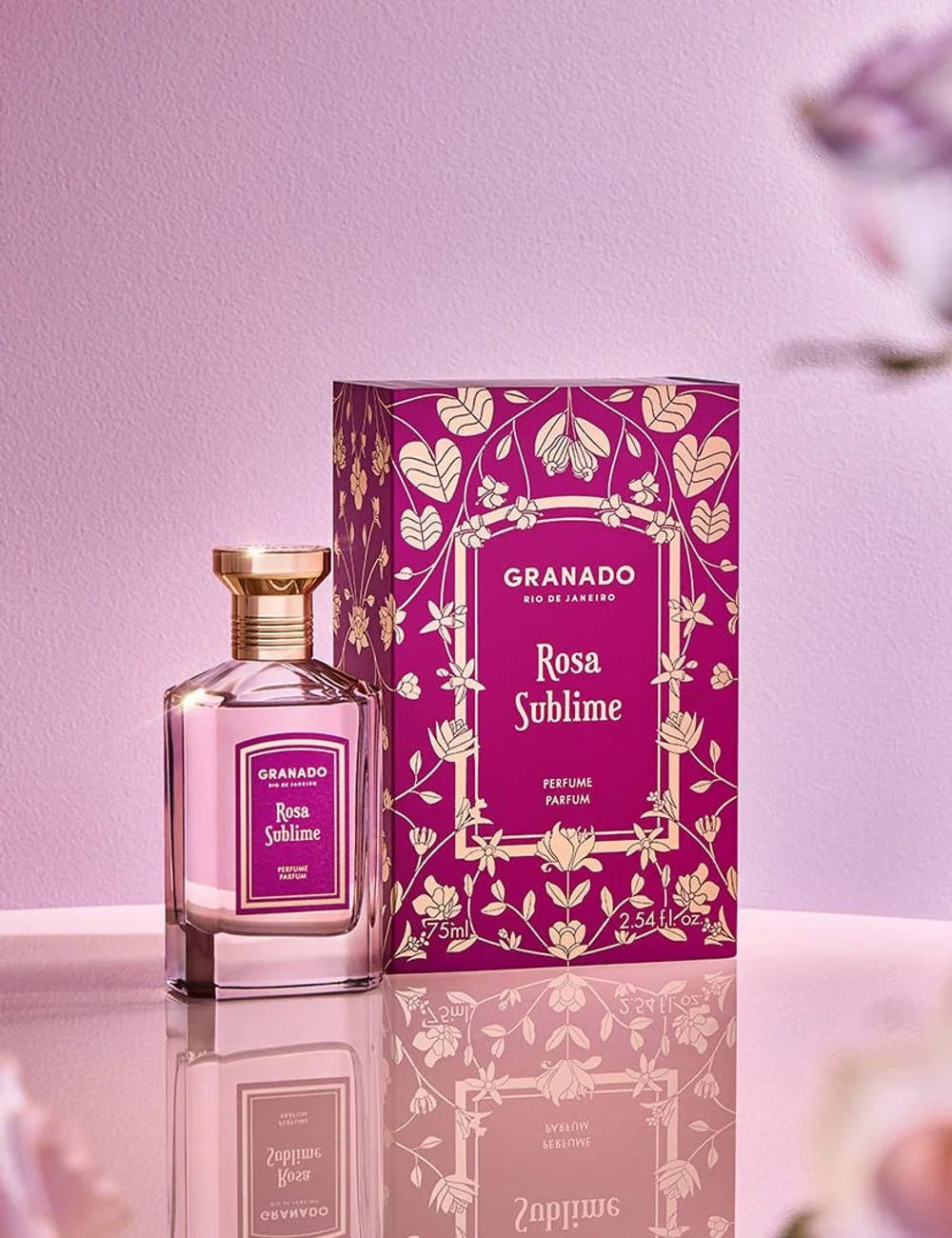 Granado Rosa Sublime perfume bottle amber floral fragrance box view