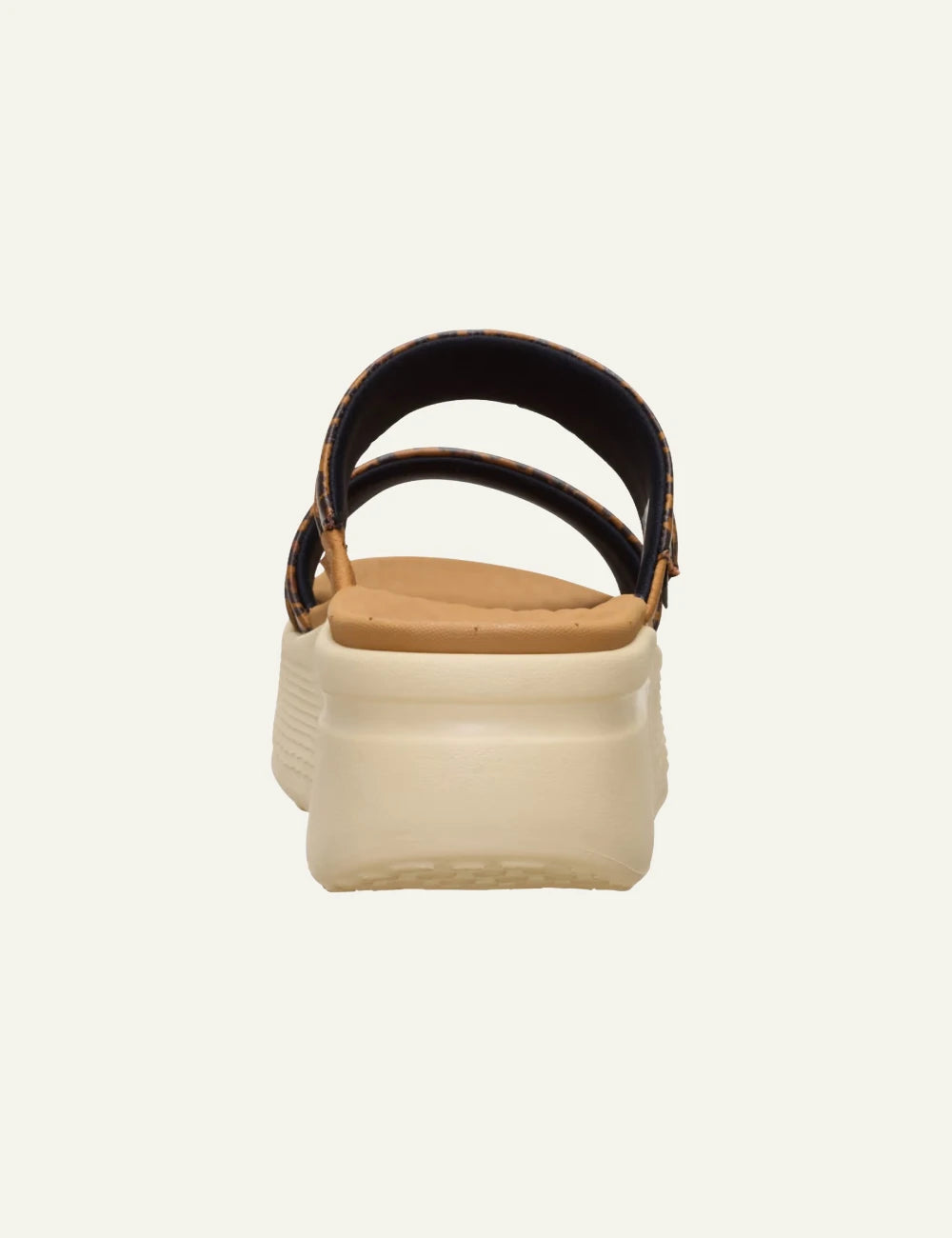 hey dude platform slides leopard back view