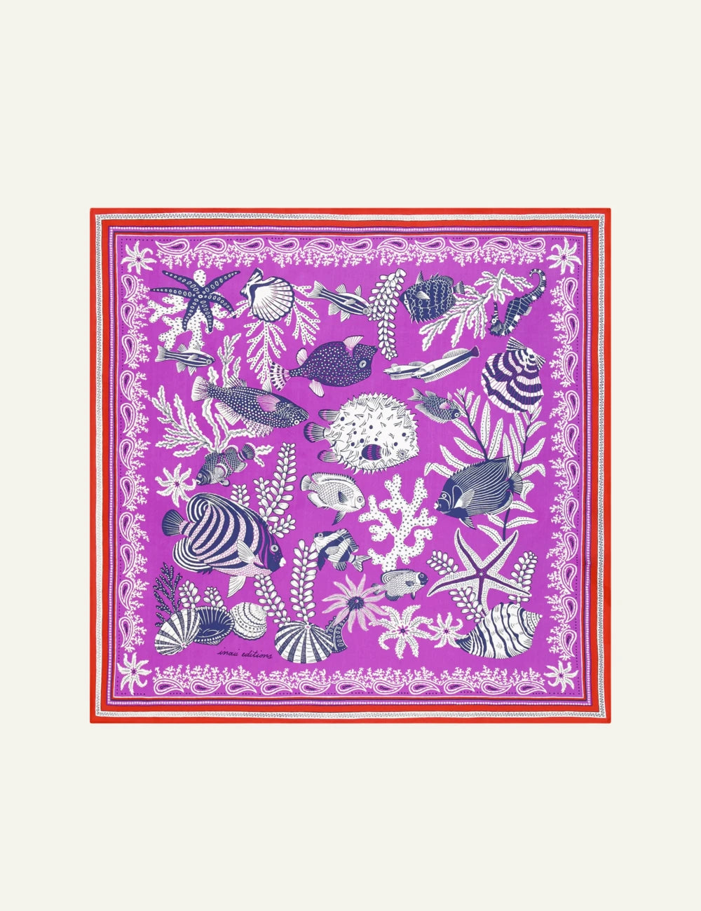 Inoui silk square scarf with cheetah and leopard print