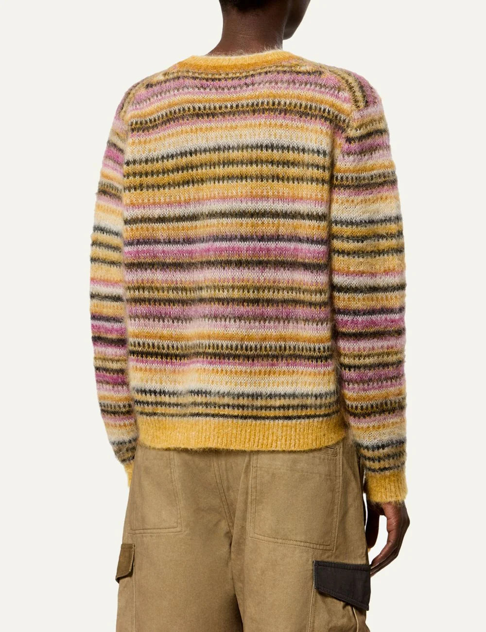 Isabel Marant multicolored striped sweater with brushed texture and ribbed trims back