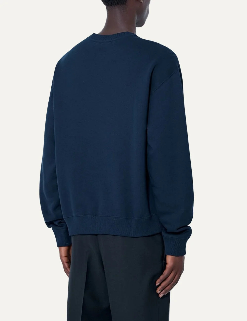 Jil Sander Men’s Navy Cotton Logo Sweatshirt back