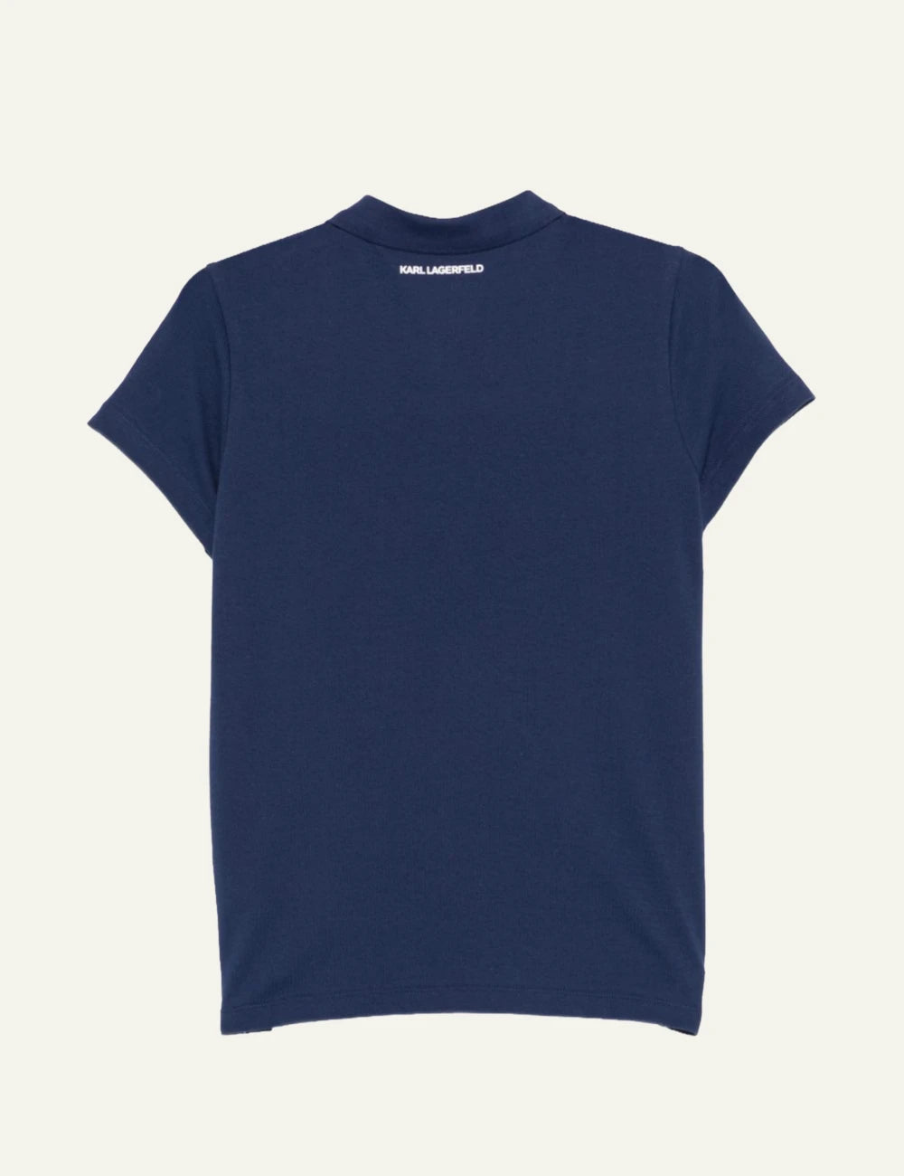 Karl Lagerfeld ikon pique polo blue short sleeve back