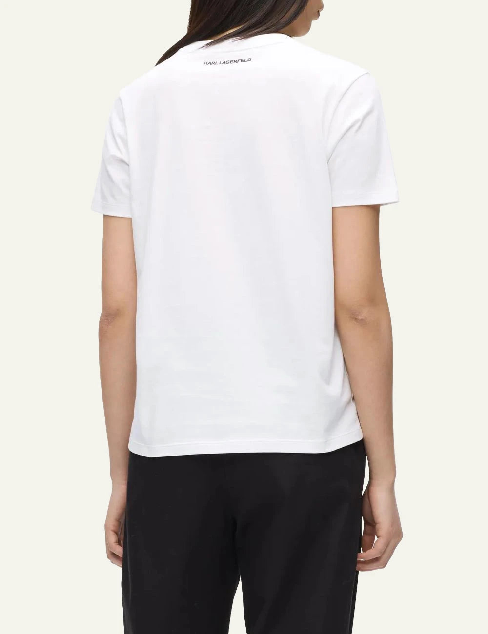 Karl Lagerfeld with love t shirt white from paris graphic back