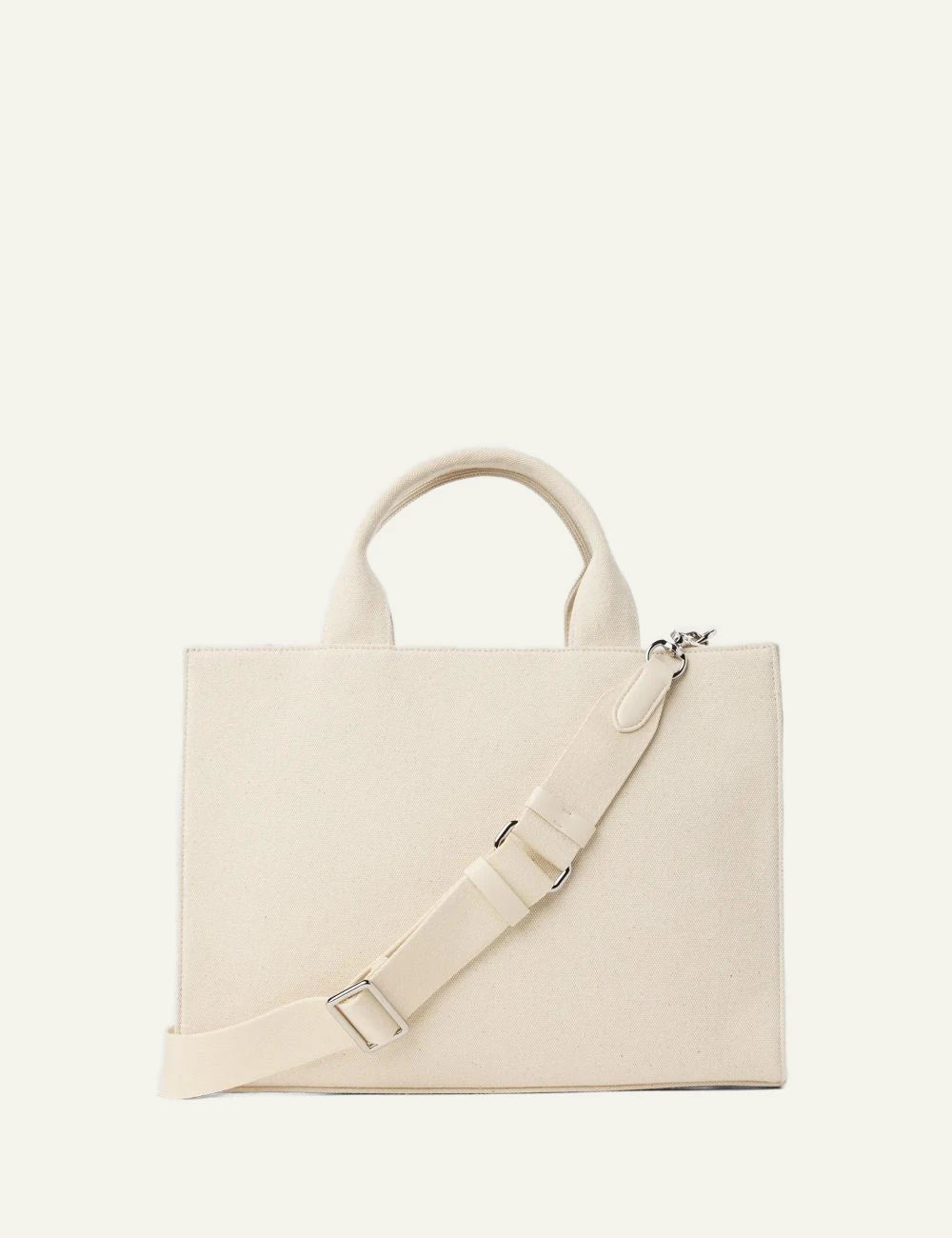 Karl Lagerfeld B2W50010106 square patch medium tote natural Rue St Guillaume logo back