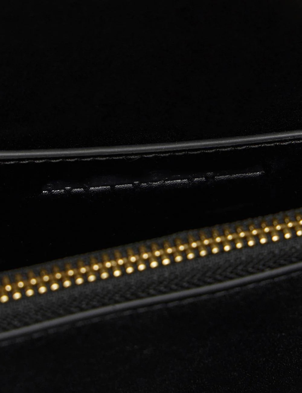 Karl Lagerfeld small leather bag interior zip compartment detail