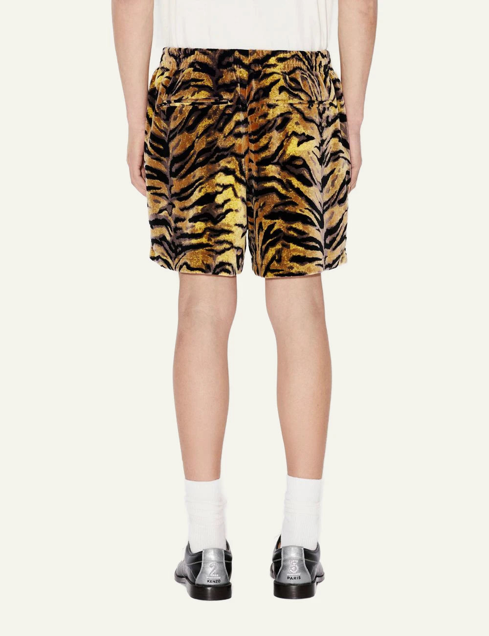 Kenzo tiger shorts velvet jacquard print back view