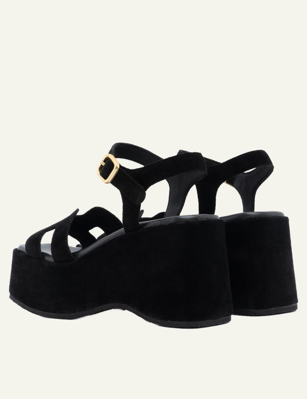 komis komis e206 platform sandals nero suede ankle strap back view
