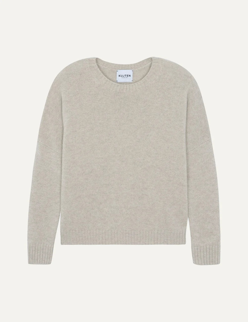 Kujten women Romelie Avoine beige cashmere oversized crew neck sweater with raglan sleeves