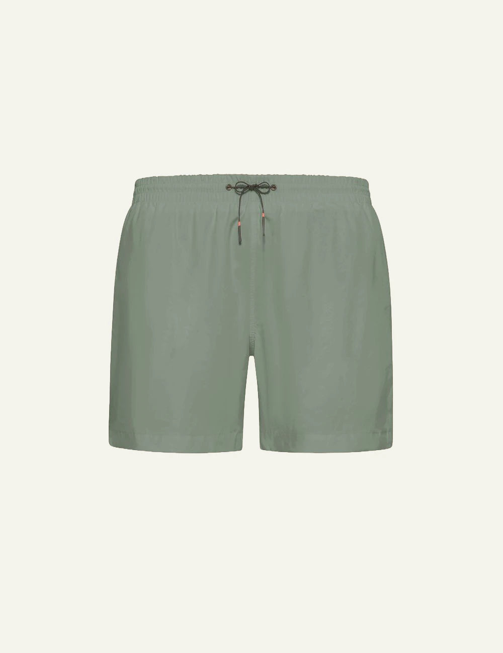 Lightweight Swim Shorts Olive Green Front Flat